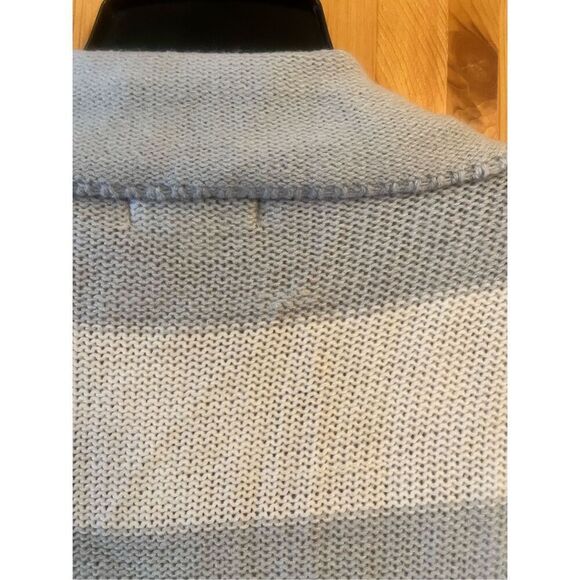 Poof Excellence Women Blue/cream  Cardigan M Nwt - Picture 4 of 5